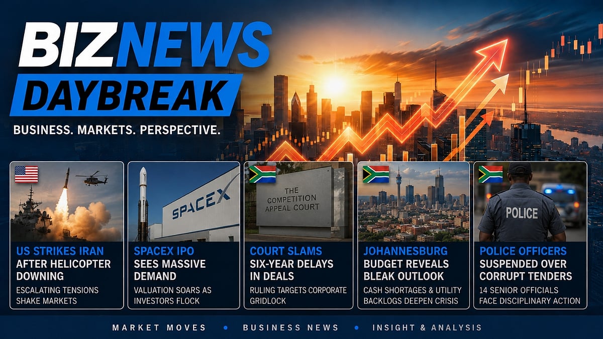 BN Daybreak – Wed 10 June 2026: US strikes Iran; SpaceX demand; Joburg budget woes; SA Competition Court backlog